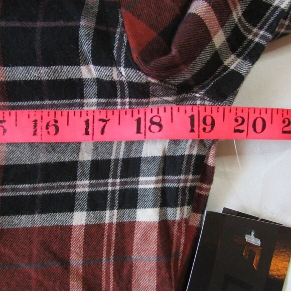 Fox Racing Women's Medium Foxlover Stretch Flannel Plaid Snap Button Shirt - Cop - Picture 5 of 6